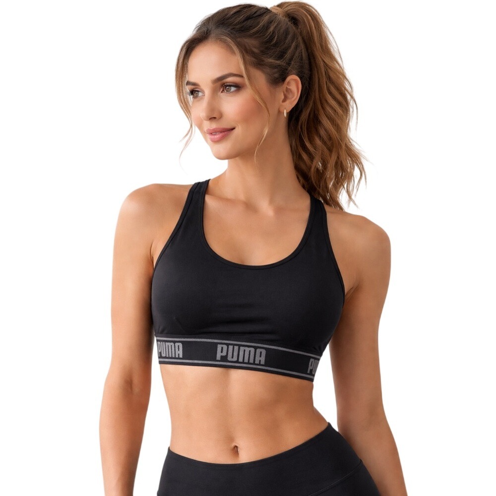 Puma Black Racerback Sports Bra